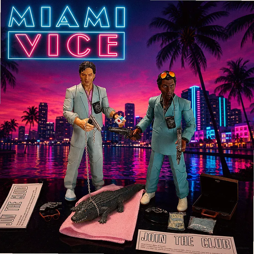 CROCKETT & TUBBS • 100% COMPLETE • CLUB MEZ EXCLUSIVE • MEZCO MIAMI VICE