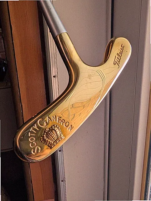Custom Titleist Scotty Cameron Bullseye John Reuter Jr 35” Putter Gold Plated
