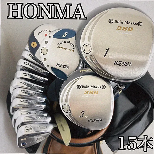Deluxe 15-piece HONMA Twin Marks Golf Club Full Set – Golf Set, 86Y–90
