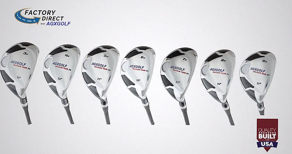 DEMO AGXGOLF Mens Right Hand Hybrid Irons Graphite; Your Choose of 3,4,5,6,7,8,9