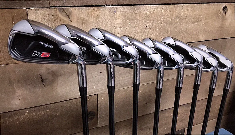 DEMO RH Senior Mens Majek K6 Iron Set #4 to #SW A Flex Graphite Shafts 81-7ZLN