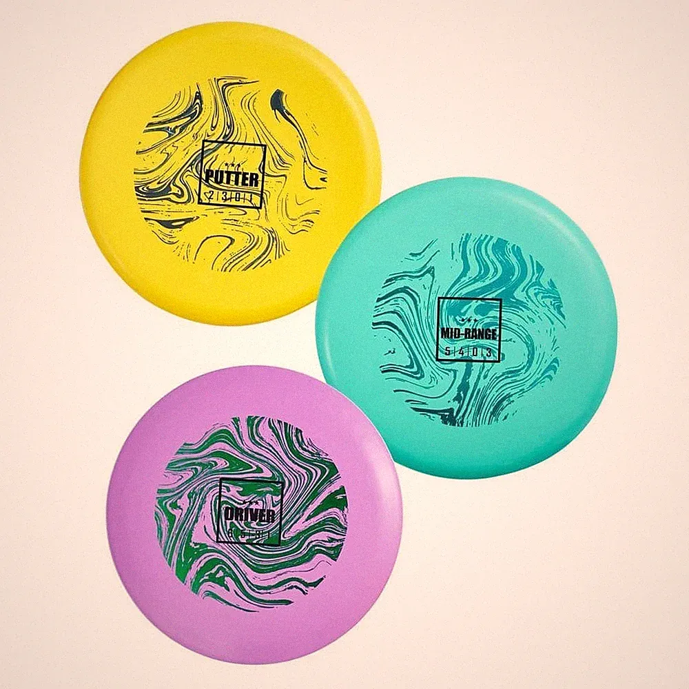Disc Golf Set, 3-Pack Disc Golf Starter Set, Beginners Flying Discs for Full-Bod