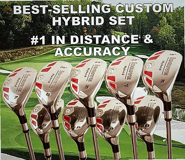 DISTANCE OVERSIZE ALL HYBRID GRAPHITE 3-4-5-6-7-8-9-PW CUSTOM IRON WOOD FULL SET