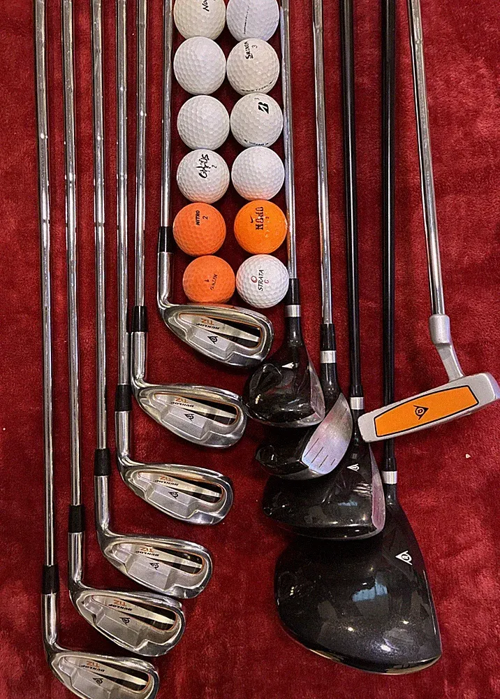Dunlop FULL Golf Club Set PING BAG R-Flex RH 5-PW, Driver, 3W,3hy,5hy, Putter