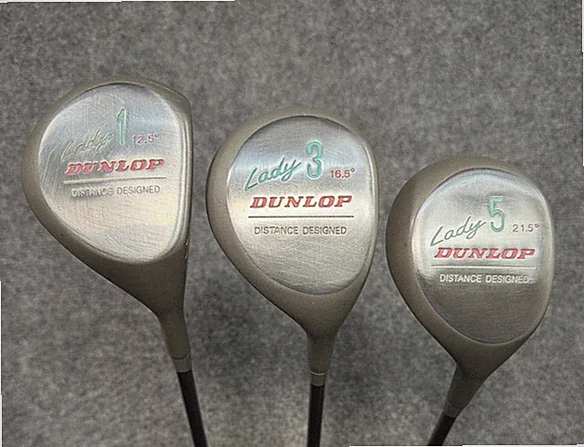 Dunlop Lady Wood Set Driver #3 #5 Wood Ladies Flex Graphite Shafts Womens