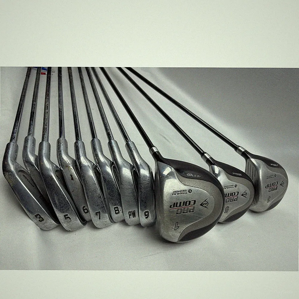 Dunlop Pro Comp Oversize Mens RH 11pc Golf Club Set Driver Woods Irons PW