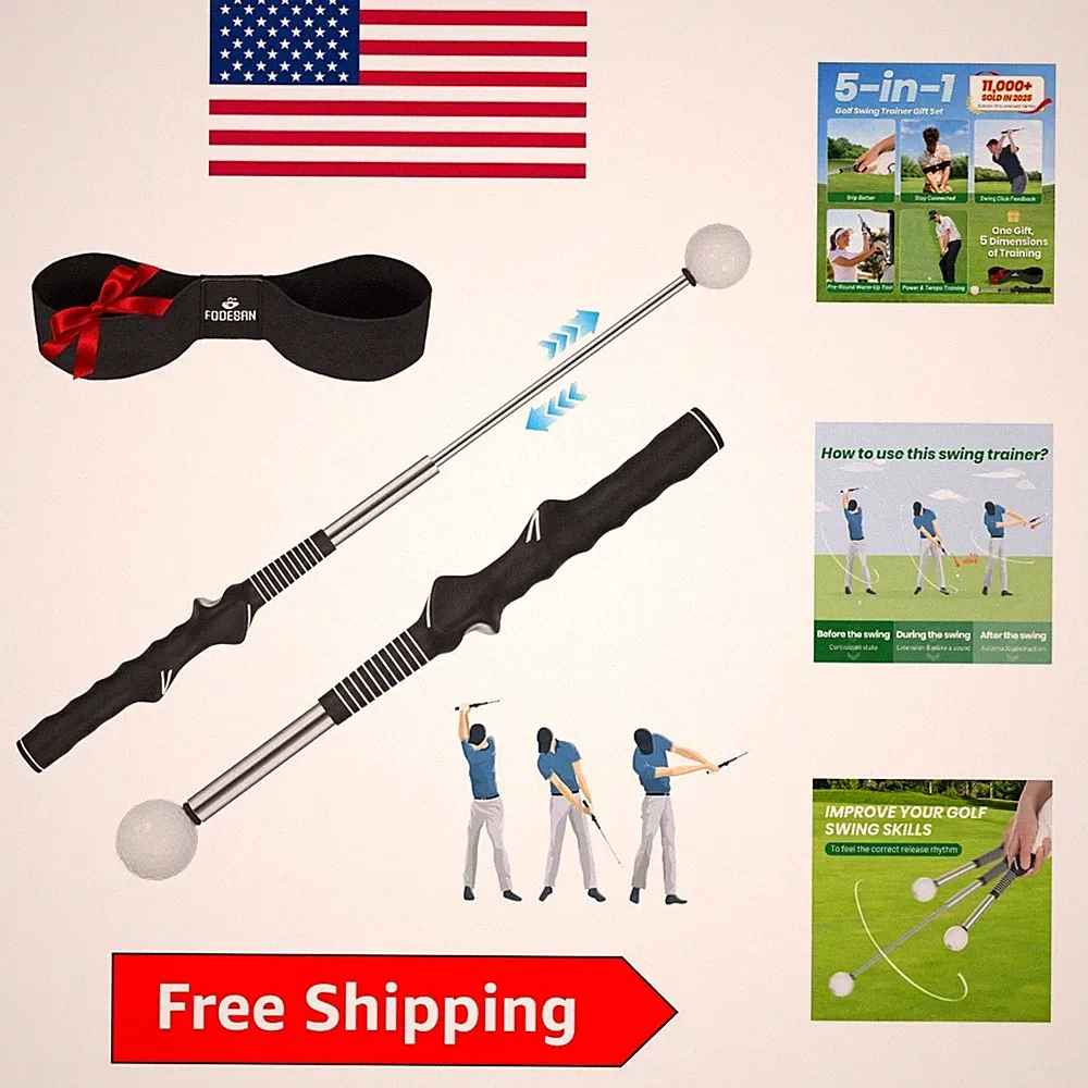 Durable 5-in-1 Golf Grip Trainer with Swing Mechanics for Right/Left-Handed