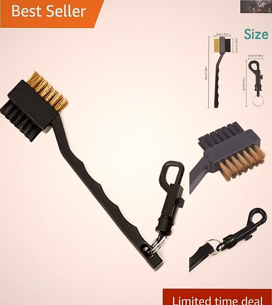 Effective Golf Club Cleaner: Brass Bristles & Ergonomic Handle for Easy Use