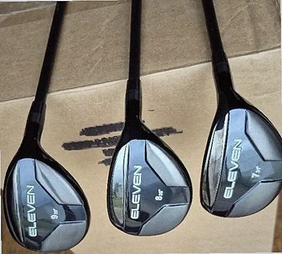 Eleven Golf Set of 7, 8, 9 Hybrids - Mens RH Reg Flex - W/Headcovers - Exc cond