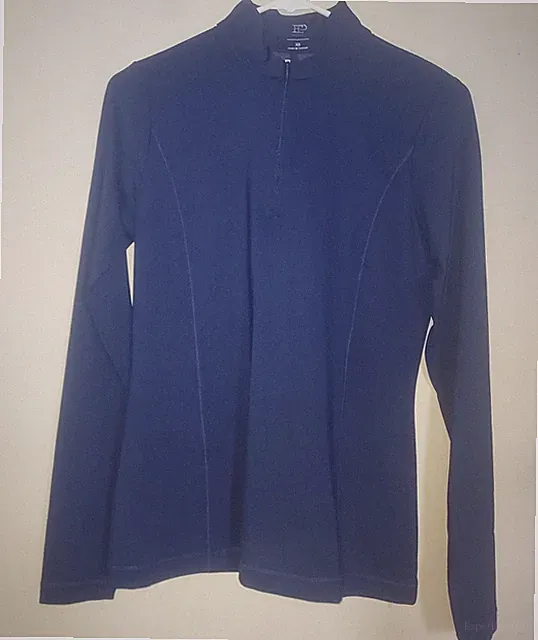 EP New York (EPNY) Women's Shirt XS Long Sleeve Golf 1/4 Zip Pullover UV 50 Blue