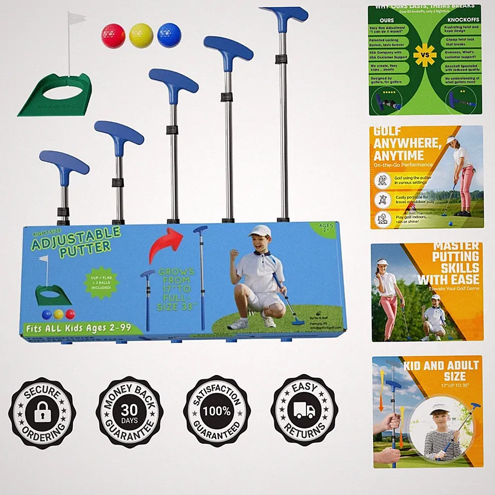 Extendable Shaft Junior Golf Putter