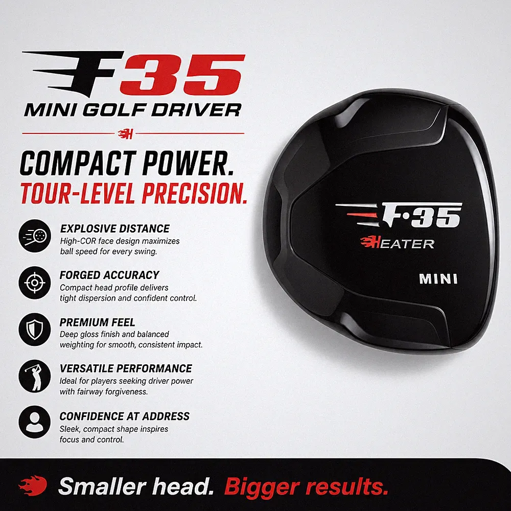 F35 Titanium HighLaunch Long CUSTOM 340cc MINI DRIVER UltraLight Graphite Shaft