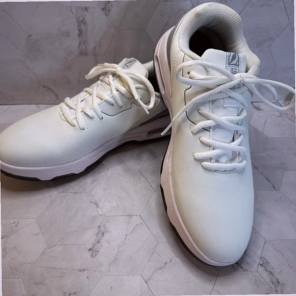 FENLERN For U Golf Cleats Performance Apex CE White Spiked Mens Size 8.5 in EUC