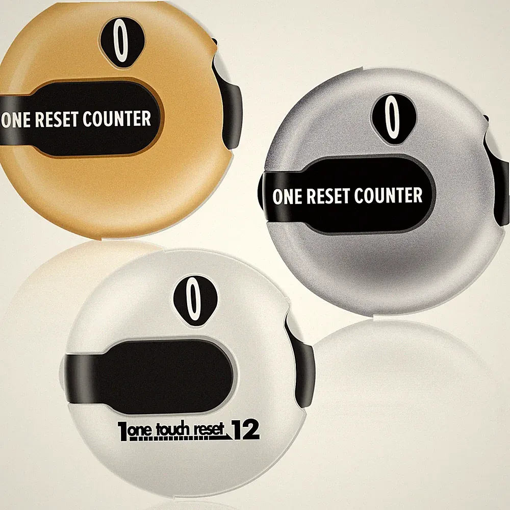 Fiada 3 Pcs 1.2 Inch Golf Score Counter for Women Mini Gold, Silver, White