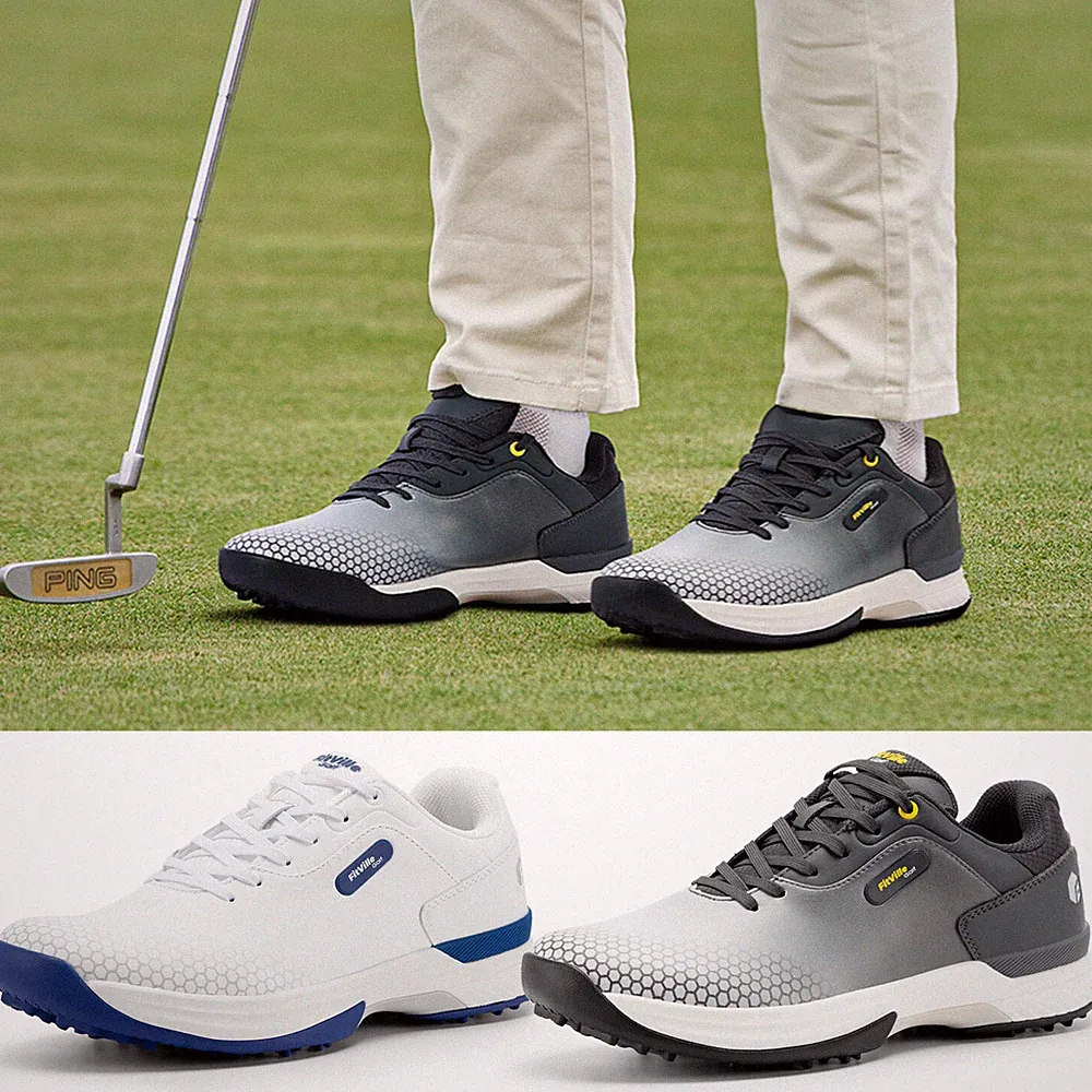 FitVille Men's Extra Wide Golf Shoes Spiked Water-Resistant Outdoor 8-14