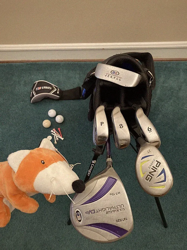 For 50-57” Tall LEFT HANDED Kids USKG UL 54 Ping Thrive Junior Golf Club Set US