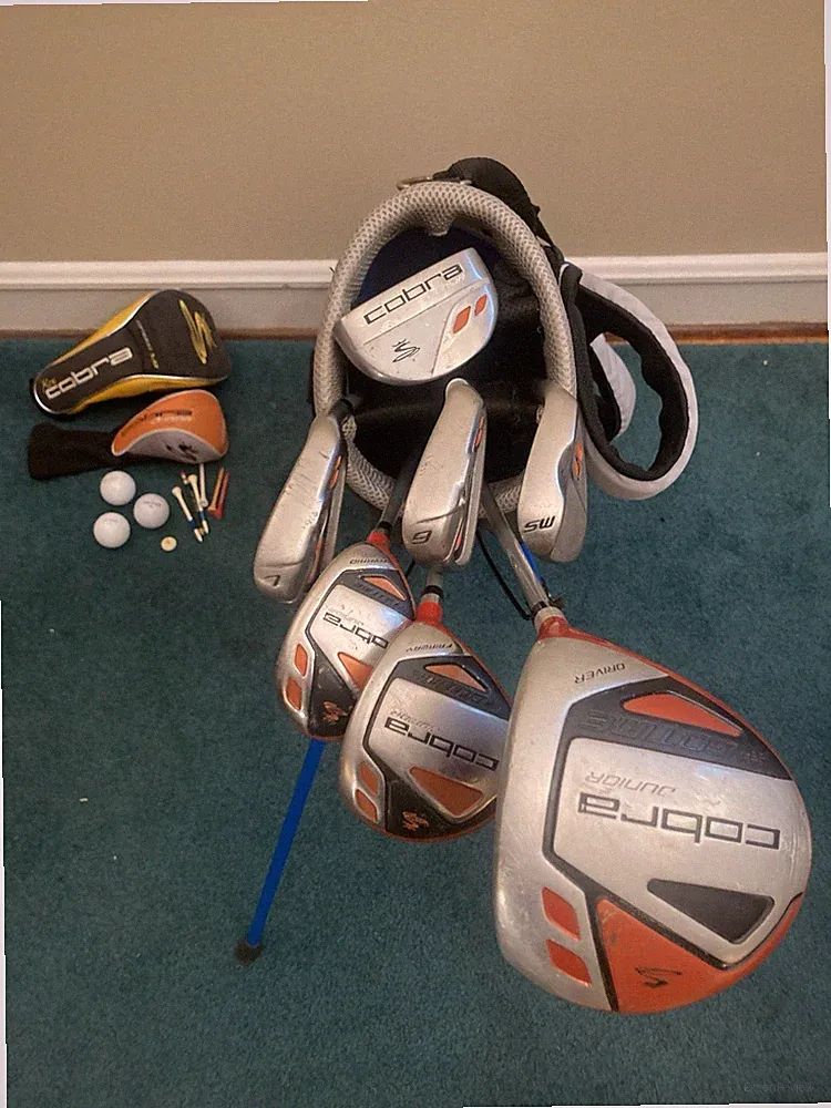 For 53-60” Tall RH Kids Cobra Jr Golf Club Set US Junior Youth Go Time 7 Clubs