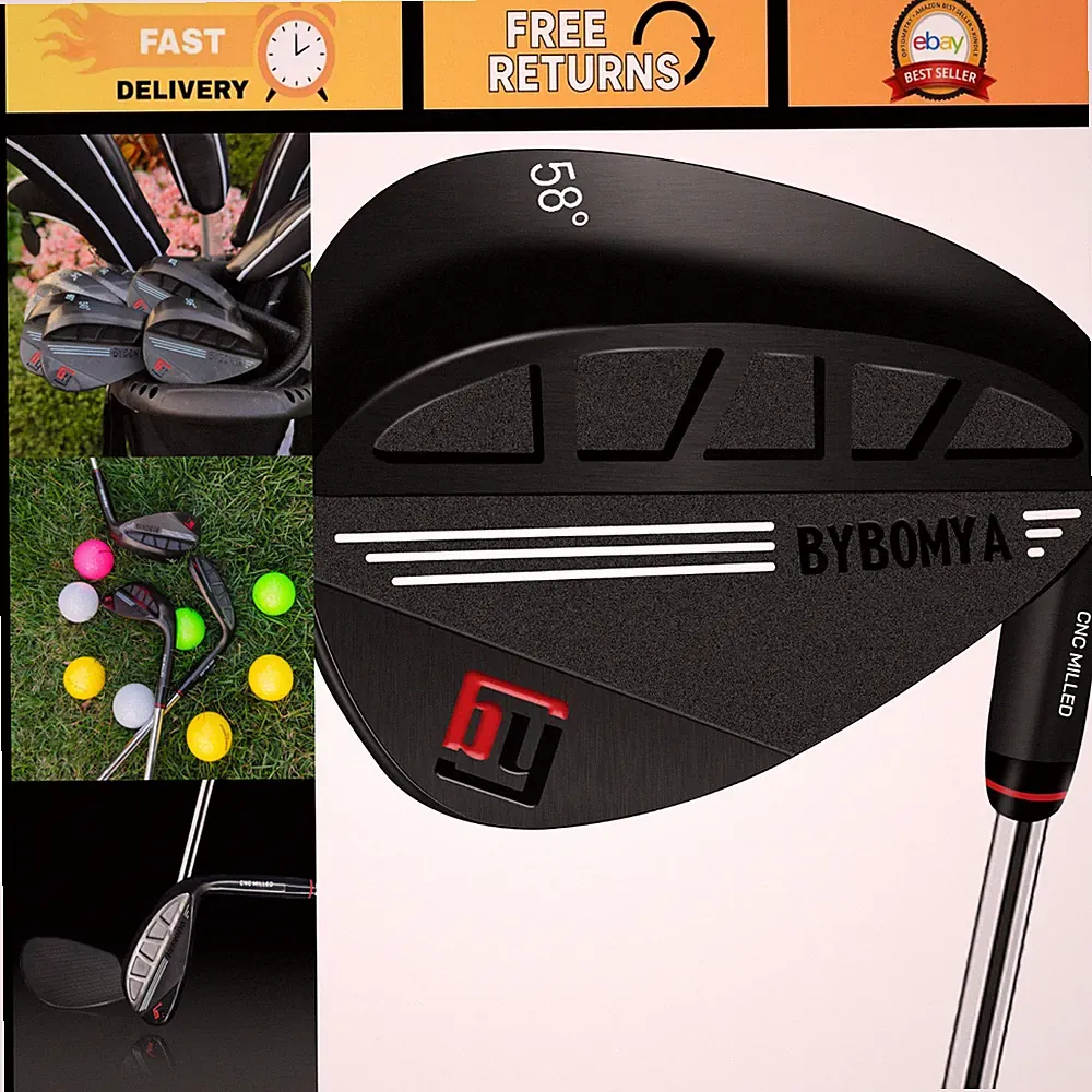 Forged Golf Wedges Set 50° 52° 54° 56° 58° 60° - Right Handed, Full Face Grooves