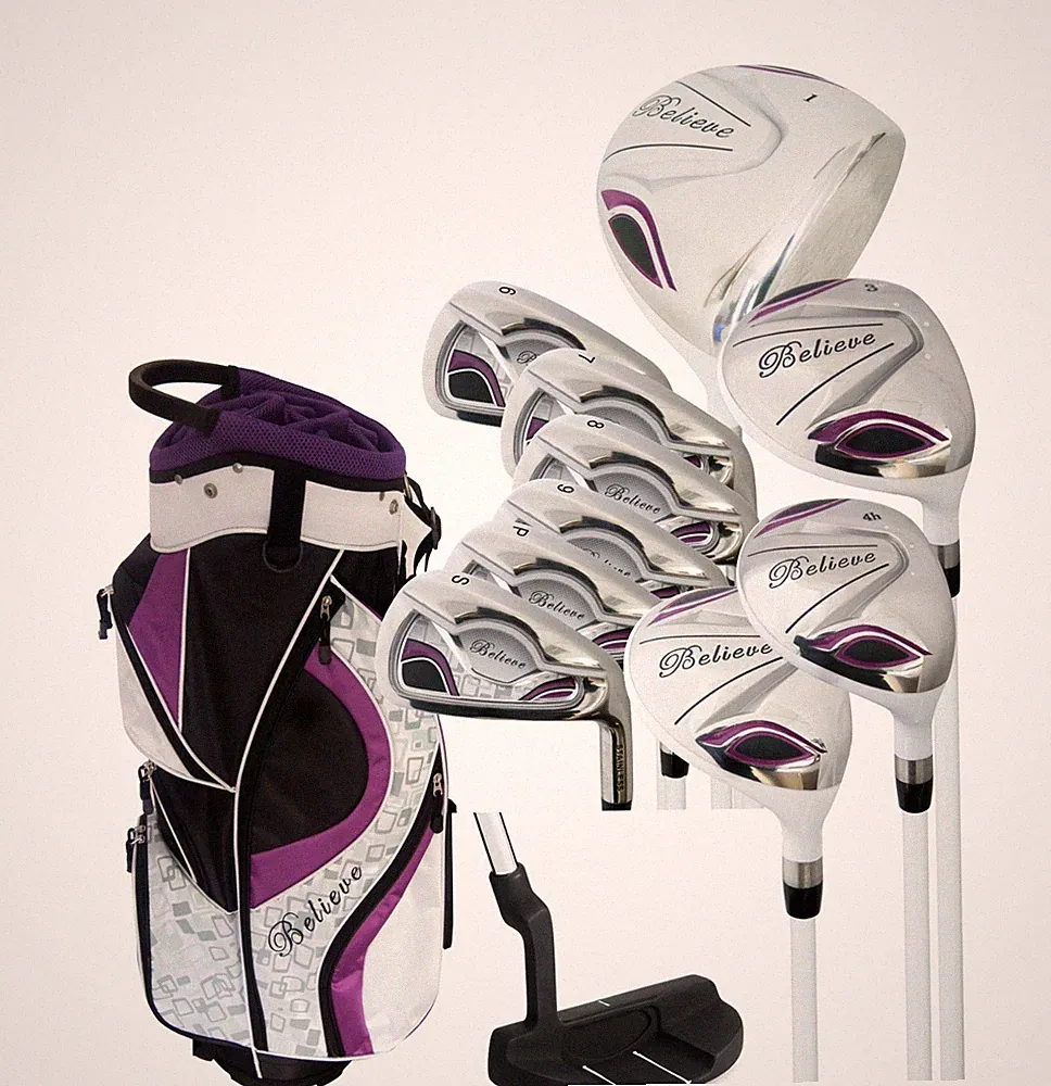 Founders Club Believe Ladies Womens Complete Golf Club Set with Bag, Head Covers