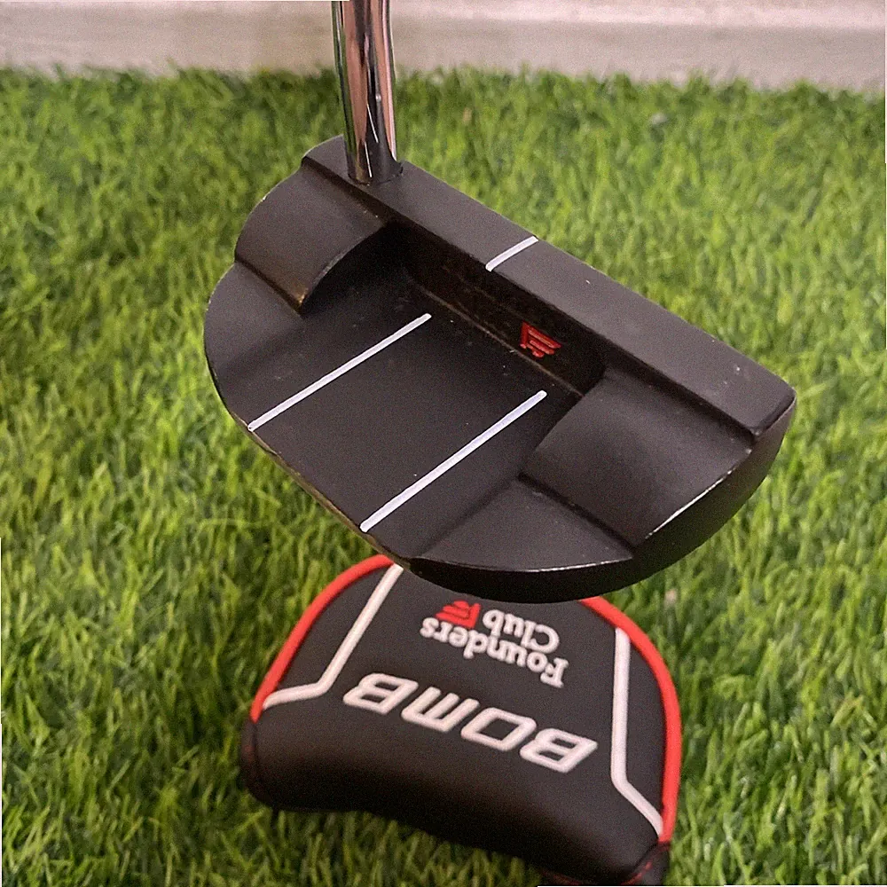 FOUNDERS CLUB Black Bomb Golf Putter W/ Head cover RH Evnroll Grip