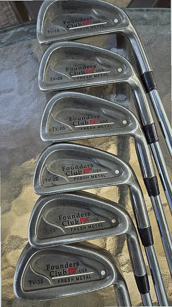 Founders Club Fresh Metal Irons 3-PW White Dot + Cleveland Beryllium Copper SW
