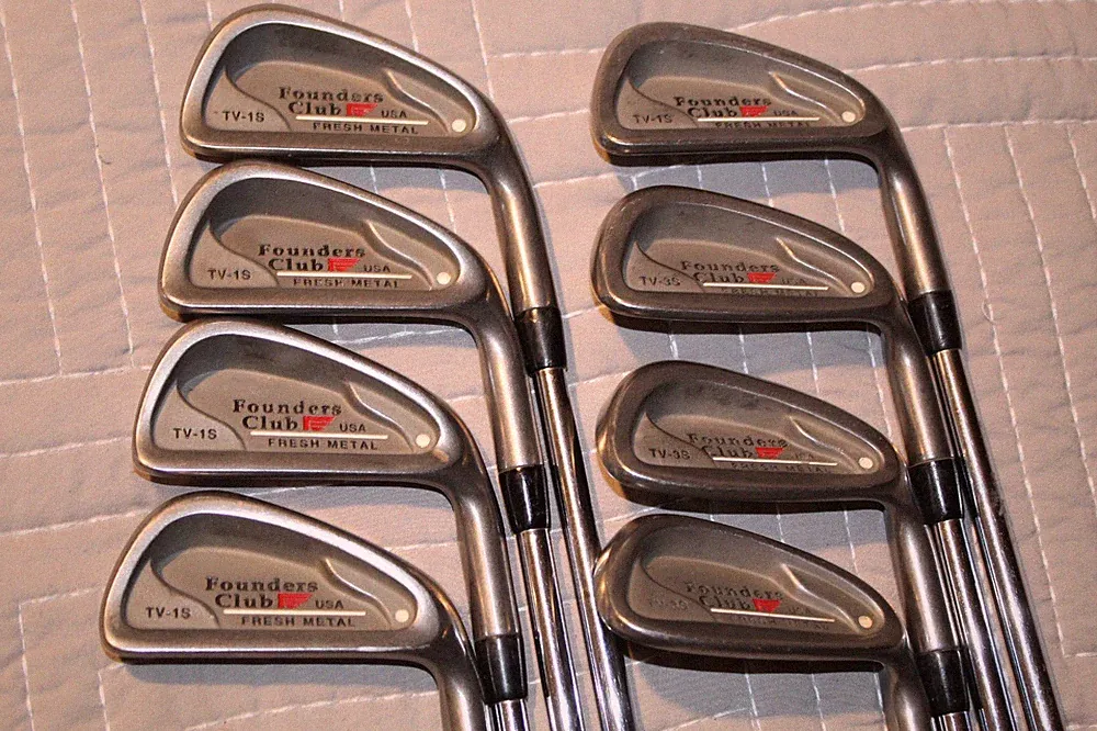 FOUNDERS CLUB -FRESH METAL IRONS-3 THRU WEDGE-MP300 STIFF STEEL-MENS-R/H