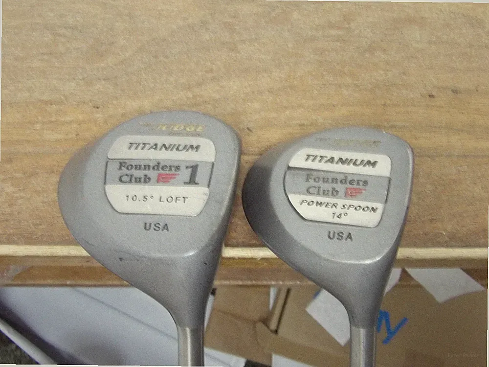 Founders Club The Judge Titanium Set: Driver & 3 Wood Lite Graphite Very Nice!!