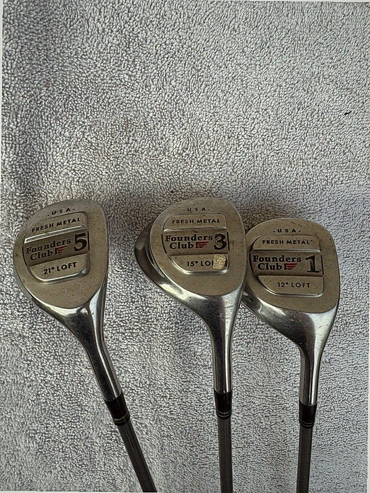 Founders Club USA Fresh Metal Driver 3, 5 Woods Graphite Shafts RH