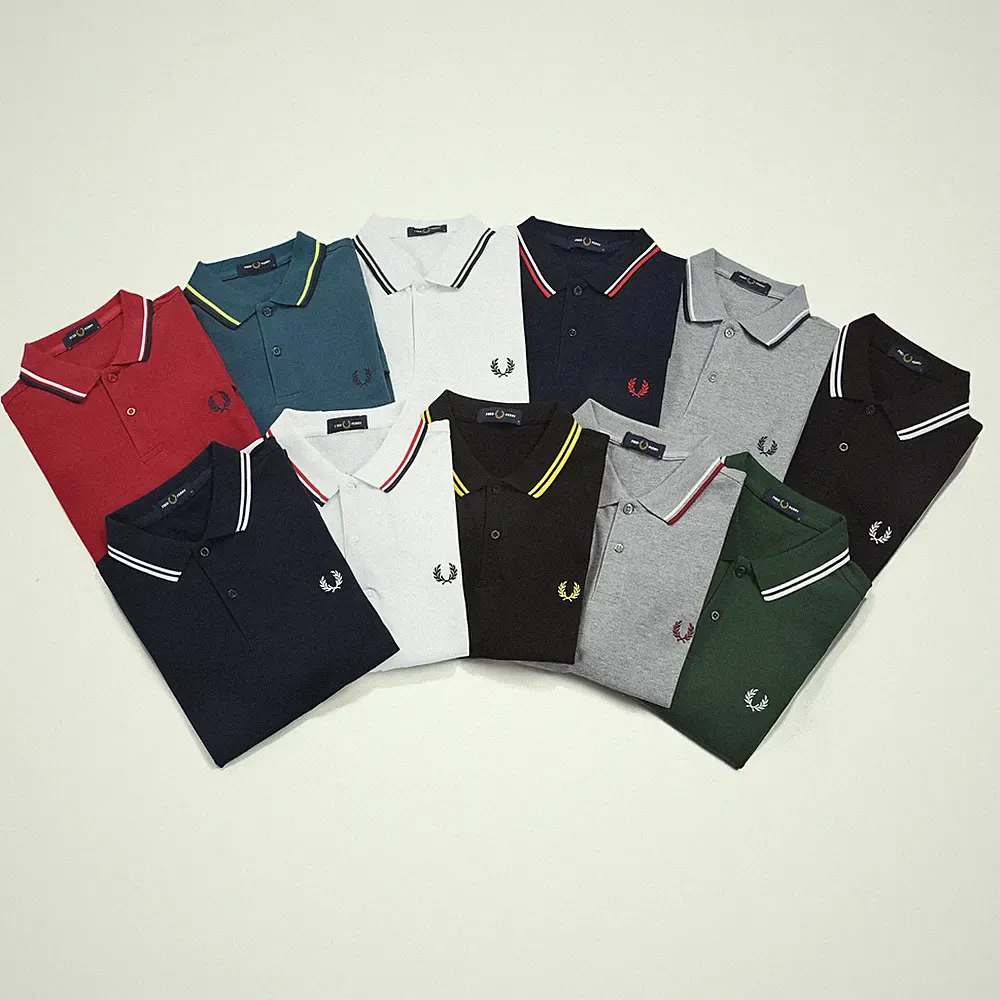 Fred Perry Men’s Cotton Polo Short Sleeve M3600 Slim Fit Pique Twin tipped M-2XL
