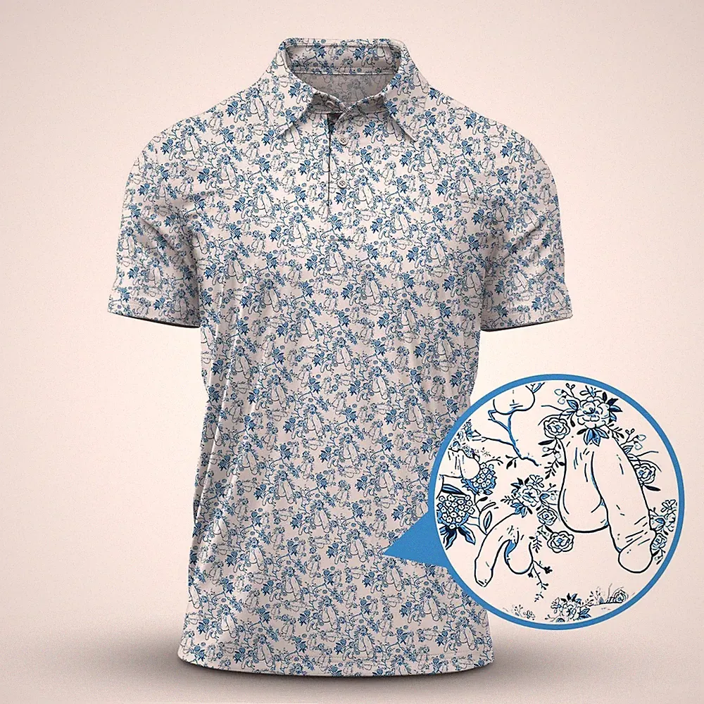 Funny Pattern Golf Shirt, Crazy Golf Shirt For Golfer, Golf Gift For Men