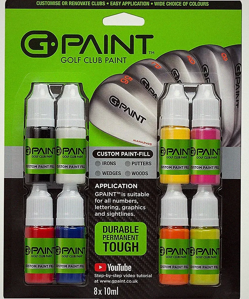 G-Paint Golf Club Paint -(8 Pack)- Customize Paint Fill or Refurbish Golf Clubs