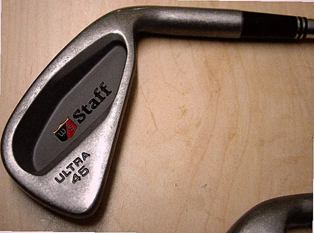 gaC Golden Oldie NOS Unhit 1990's Wilson Staff Ultra 45 Steel Shaft 3-PW RH-R