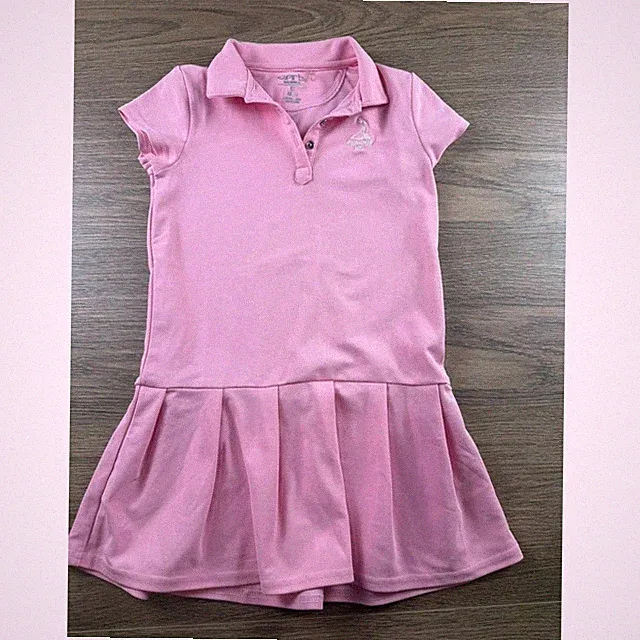 Garb Girls Pink Pinehurst 1895 Golf Polo Dress Pleated Skirt 5T Preppy Collared