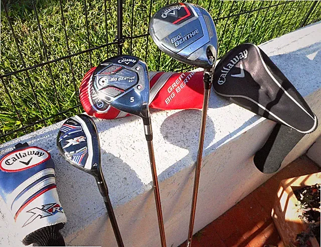 GBB /XR CALLAWAY COMBO FW Clubs 3W R flex 5W. 4H, Senior flex + HC, EXCELLENT!