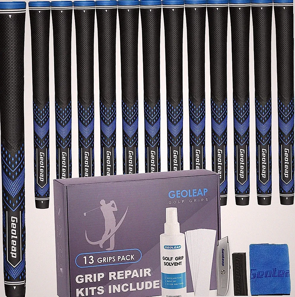Geoleap Golf Grips Set of 13- Soft Golf Club Grips,Reduce Taper Design Provides