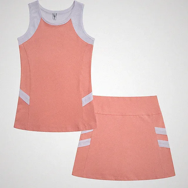 Girls Skirt Outfit Set, Pink, 4(XS) - Tennis Golf Dress with Built-in Shorts...