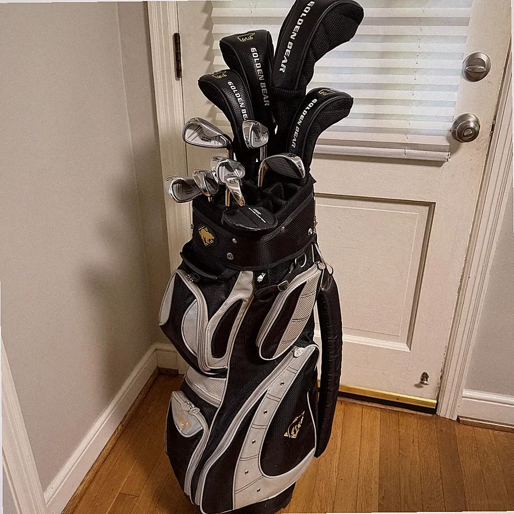 Golden Bear Golf Club Set Mens RH Wide Body Irons Woods Hybrid Bag Regular Flex