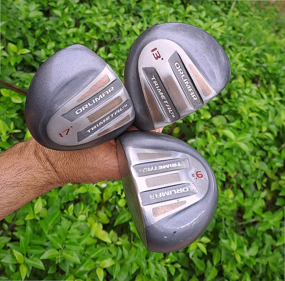Golf 3 Clubs Set ORLIMAR TRIMETAL Graphite Regular Flex Woods #13 #17 Driver 9