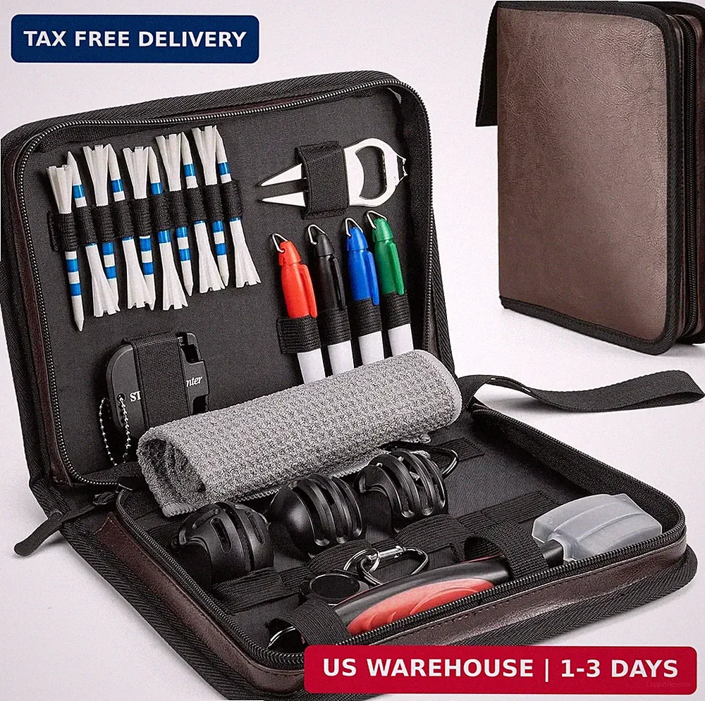 Golf Accessories for Men Women, Golf Gift Stuff with Hi-End Case, Golf Tees, Gol