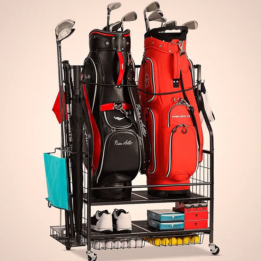 Golf Bag Storage Garage Organizer, Golf Bag Stand Fit for Golf Bags