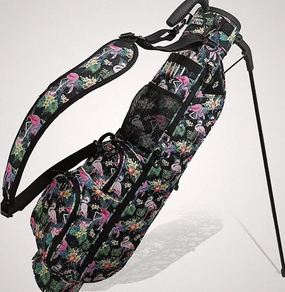 Golf Bag with Strap & Stand, Lightweight Golf Stand Bags with Two-Way Divider/Co