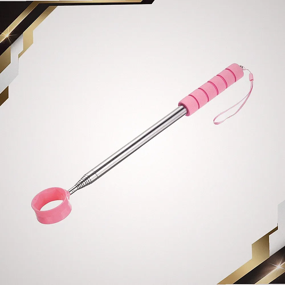 Golf Ball Retriever Telescopic 9Ft Stainless Steel Head Ball Grabber Pink