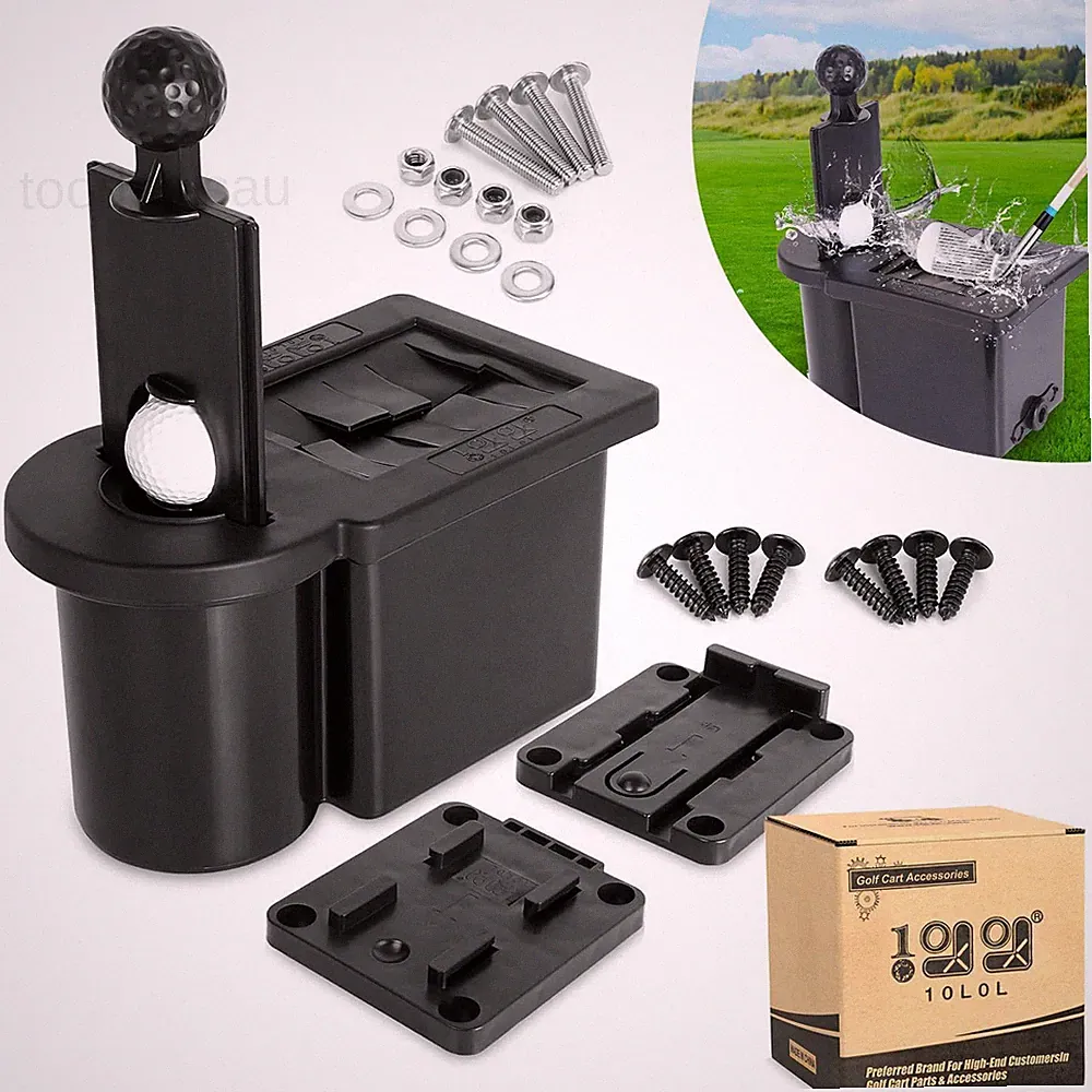 Golf Cart Ball Washer and Club Head Cleaner 11.3 x 9.96 x 7.01", Black