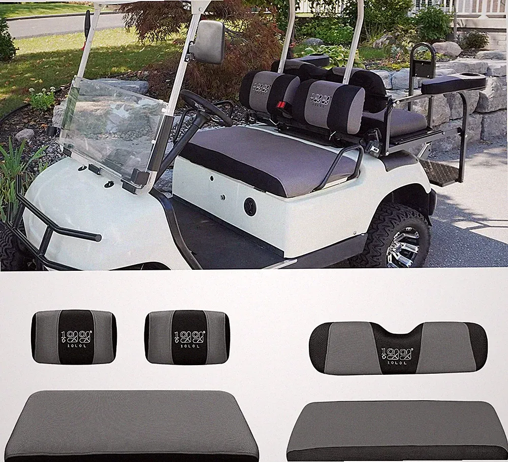 Golf Cart Front Rear Seat Covers for Yamaha G9 G16 G19 G22,Club Car DS Pre-2000