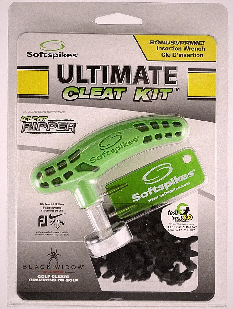 Golf Cleat Kit - Black Widow Spikes for Shoes, Ultimate Traction Replacement Set