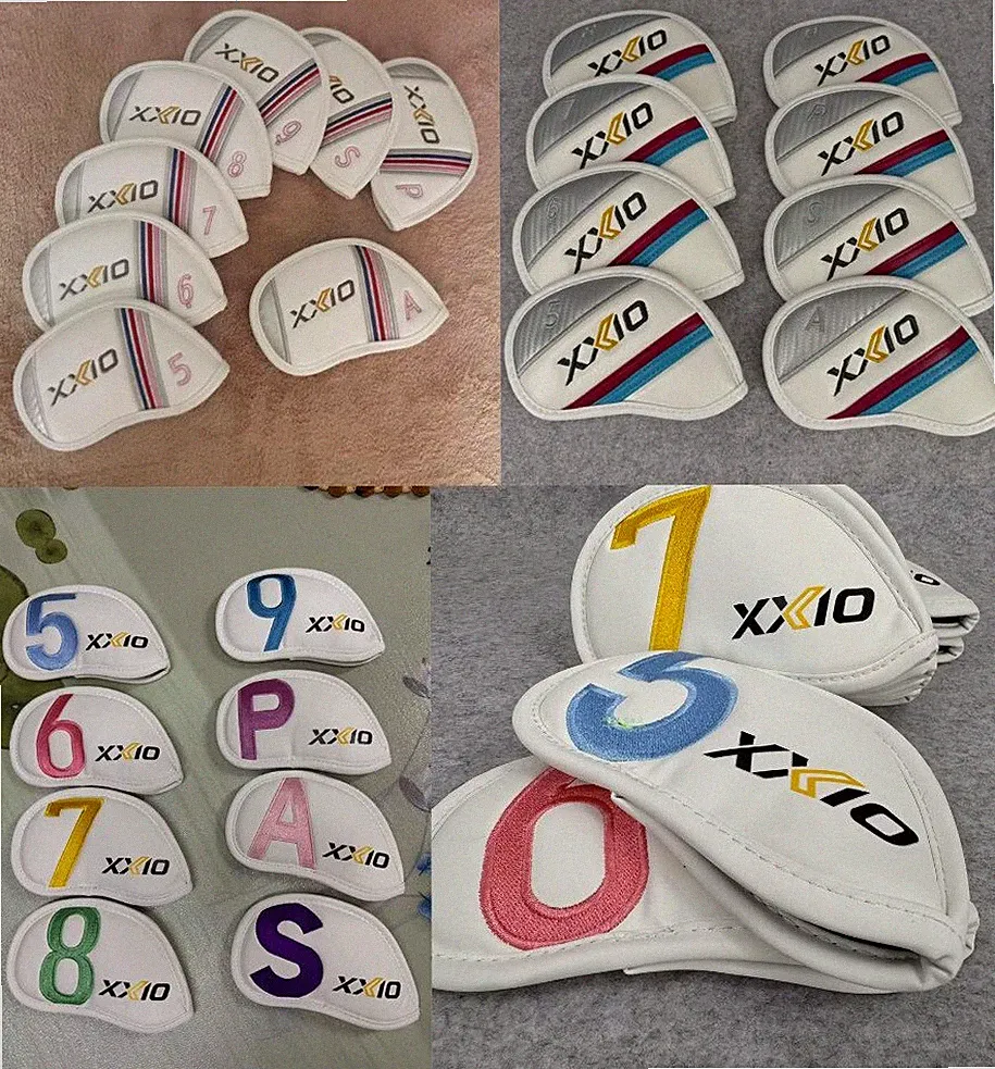 Golf Club 5-9-PAS Iron Head Cover XXIO White Silver Colorful 8 Pieces Set