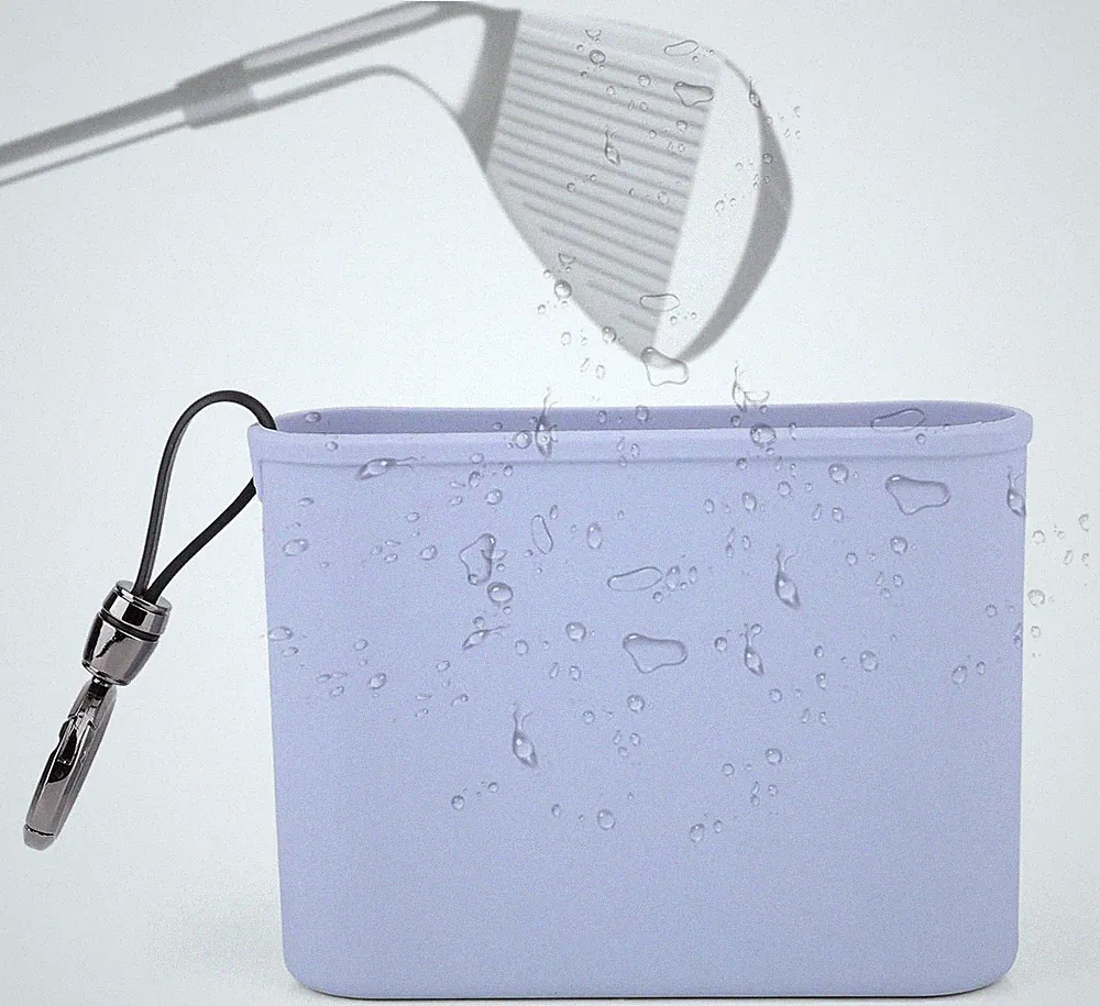 Golf Club and Ball Cleaning Bag, Silicone Foldable Golf Club and Ball Cleaner Po