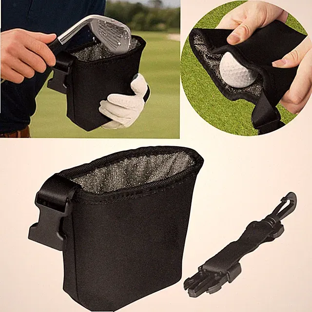 Golf Club and Golf Ball Cleaning Bag Detachable Clip Accessories Cleaner Bag