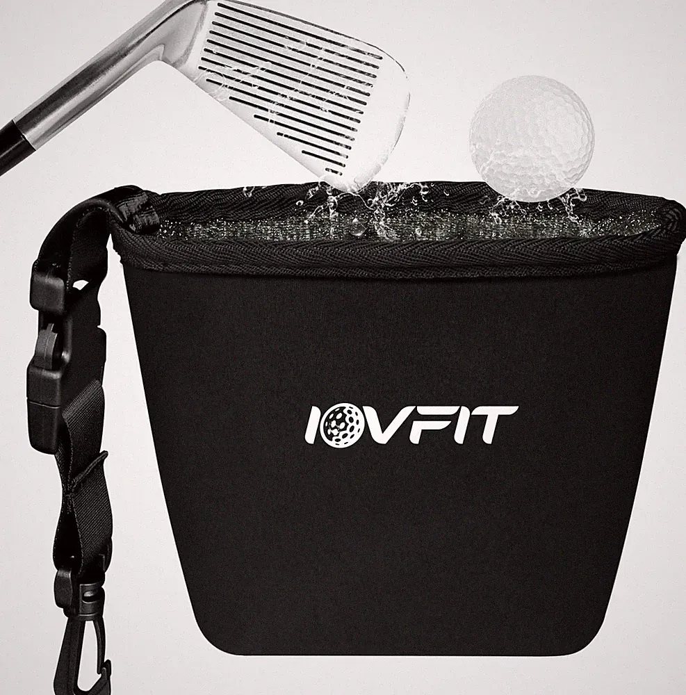 Golf Club and Golf Ball Cleaning Bag,Golf Ball Cleaner,Golf Club black