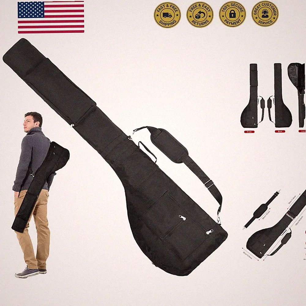 Golf Club Bag, Portable Foldable Golf Club Travel Bag for 8-10 Golf Clubs, Wa...